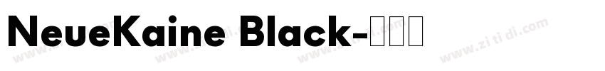 NeueKaine Black字体转换